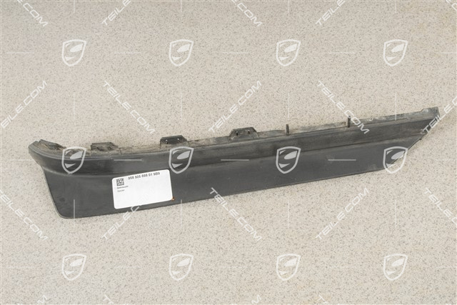 Front bumper spoiler, lower, Satin black, R