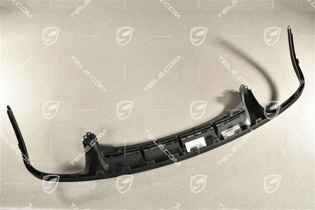 Rear bumper spoiler / lower part trim, Aerokit / GTS, car with trailer coupling, black matte