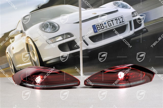 Rear light black-red, facelift, set (L+R)