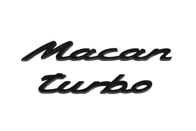 Zweiteiliges Magnet Set Macan Turbo / Modellschriftzügen