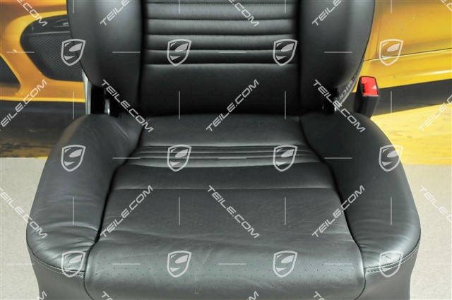 Sitz, manual einstellbar, Leder/Kunstleder, Schwarz, R