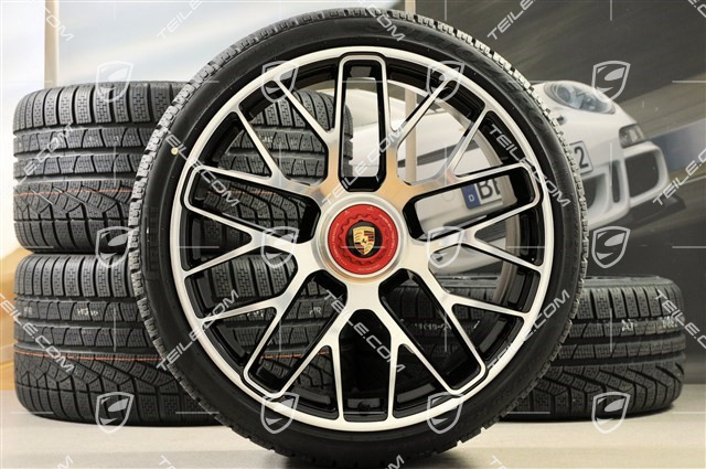 GT3 20" winter wheels "Turbo S" central locking, 9J x 20 ET51 + 11J x 20 ET59 + NEW Pirelli winter tyres 245/35 R20+295/30 R20, TPMS. GT3 20" winter wheels "Turbo S" central locking, 9J x 20 ET51 + 11J x 20 ET59 + NEW Pirelli winter tyres 245/35 R20+295/30 R20, TPMS.
