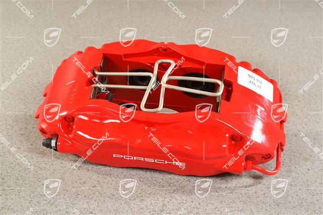 Festsattel ohne Belag, Turbo / Carrera4S / Carrera2S, rot, R