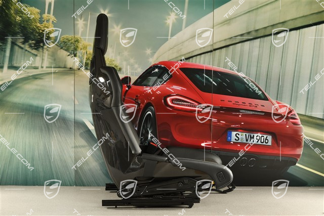 GT3 Schalensitz, Carbon, schwarz/silber, R