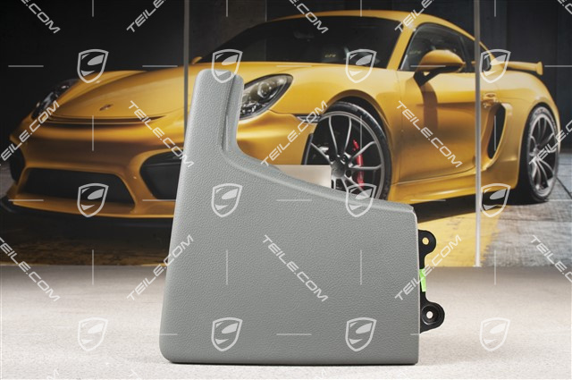 Centre console, Lateral cover, Leatherette, Stone grey, R