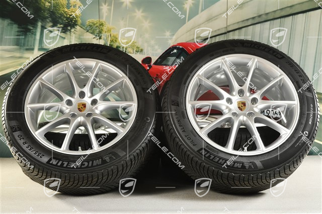 20-inch Cayenne COUPE Design winter wheel set, rims 9J x 20 ET50 + 10,5J x 20 ET55 + Michelin winter tyres 255/55 R20 + 295/45 R20, with TPMS