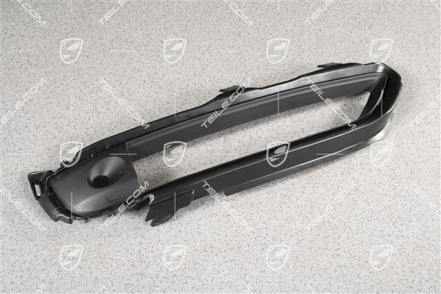 Front bumper, side ventilation grille, lower, Black matte, R