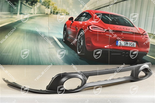 Rear bumper lower cover / diffuser, Turbo, Black matte