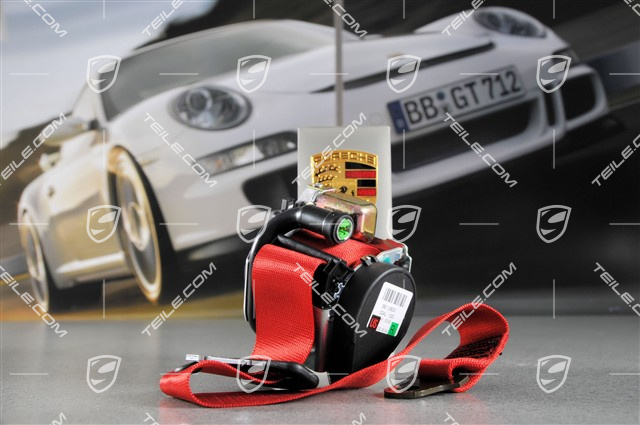 Seat belt, cabrio, red Indischrot, R Seat belt, cabrio, red Indischrot, R