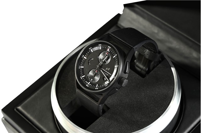 Porsche Design Sport Chrono Subsecond, kolekcja 1919, tytan + skóra samochodowa, średnica 42 mm, w kolorze czarnym