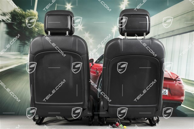 Seats, manual/electric adjustable, heating, Leatherette/Alcantara, black, set (L+R)