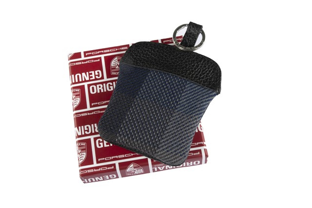 Schlüssel-Etui, Schottenkaro, blau kariert
