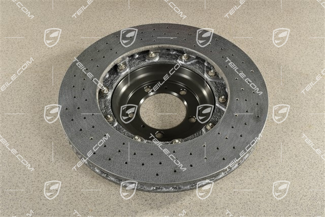 PCCB Ceramic brake disc, 991.2 C2/C2S/C4/C4S/991.1 Turbo/991.2 Turbo, slightly damaged, R