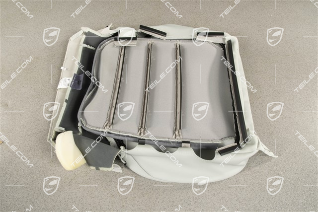 Sportsitz, Sitzbezug / Bezug, Sitzkissen, Leder, Kieselgrau, L