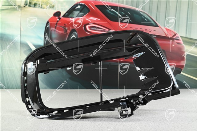 Front bumper, side ventilation grille, Black high gloss, Sport Design, R