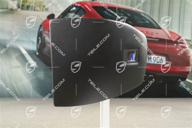 Trim, Phone preparation, Leather, Black, RHD