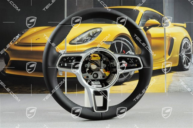 3-spoke steering wheel, multifunction, heated, black leather 3-spoke steering wheel, multifunction, heated, black leather