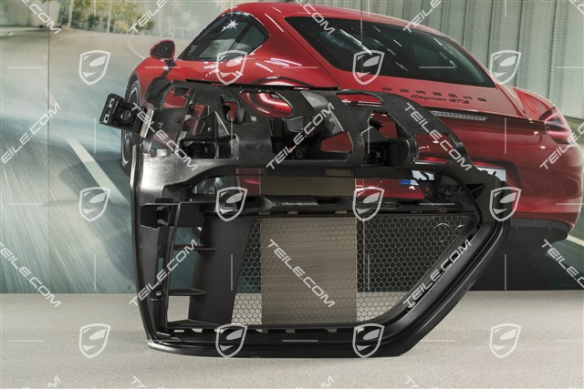 Front bumper retainer frame / grille / vent, lateral, Spyder, Black matte, R