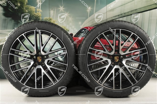 21" Turbo Design summer wheel set, wheel rims 9,5J x 21 ET27 + 10J x 21 ET19 + Michelin summer tyres 265/40 R21 + 295/35 R21, with TPM