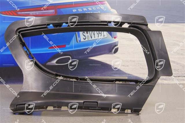 GT2RS, Bracket / Frame Support, Rear Bumper, Black matte, L GT2RS, Bracket / Frame Support, Rear Bumper, Black matte, L