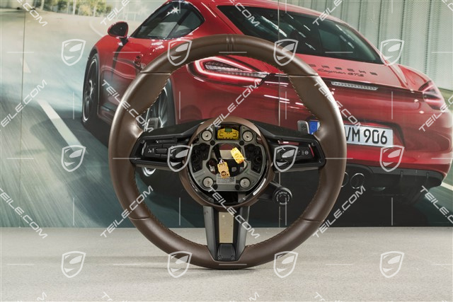 PDK, Multifunktionslenkrad, 3-Speichen, Leder, Trüffelbraun / Sport Chrono Paket Plus