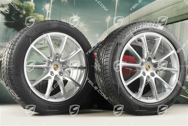 20-inch Cayenne COUPE Design winter wheel set, rims 9J x 20 ET50 + 10,5J x 20 ET55 + NEW Pirelli winter tyres 275/45 R20 + 305/40 R20, with TPMS