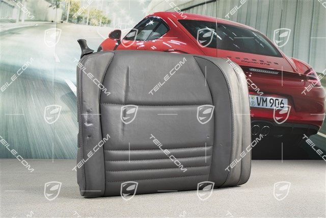 Back seat backrest, leather, space grey, Coupe, Turbo, R