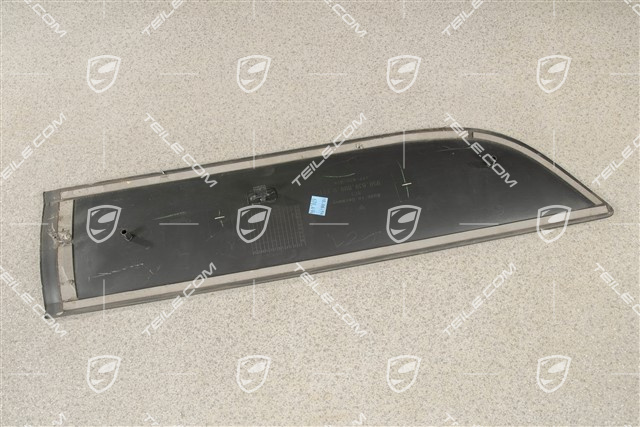 Rear door cover / trim, Matt black, L