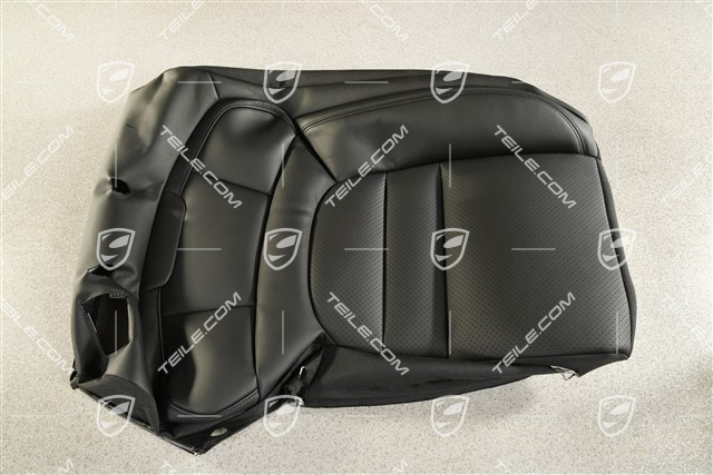 Lehnenbezug, Rücksitz / Rückenlehne, Leder, Schwarz, R