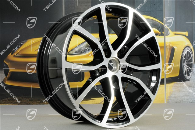 21" Felga Cayenne Exclusive Design, 9,5J x 21 ET46, czarny wysoki połysk