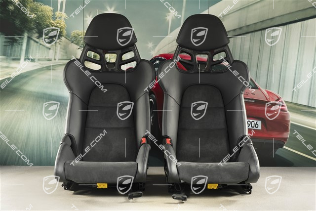 Bucket seats GT3RS / GT2RS, Carbon, leather+Alcantara, black, set, L+R