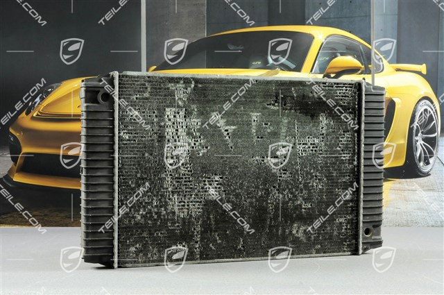 Radiator, automatic transmission, damaged