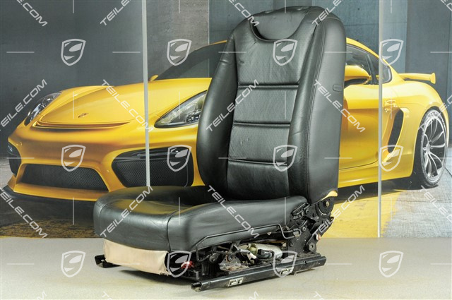 Seat, elect. adjustment, heating, memory, lumbar, leather, black, damage, L
