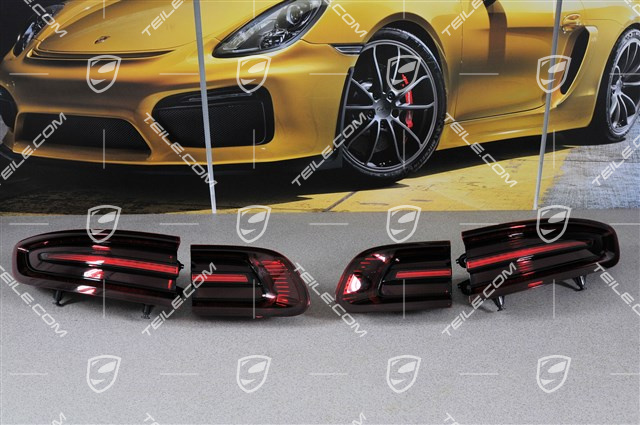 Rear light set, black-red (4 pcs), L+R