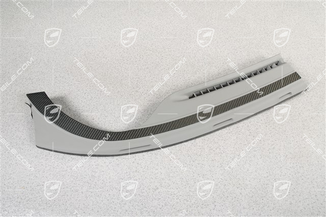 Defroster trim, carbon / leather, graphite grey, R