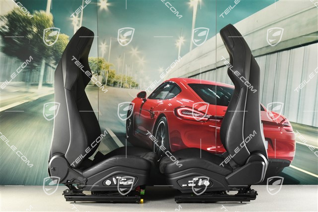 Sportsitze, el. einstellbar, GTS, Leder+Alcantara, schwarz, Satz (L+R)