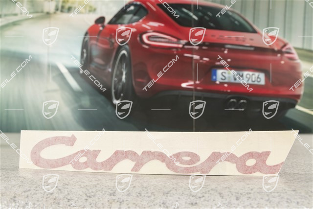 Logo "Carrera RS", Indian red, for rear lid