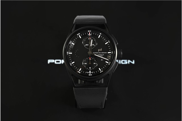 Porsche Design Sport Chrono Subsecond, kolekcja 1919, tytan + skóra samochodowa, średnica 42 mm, w kolorze czarnym