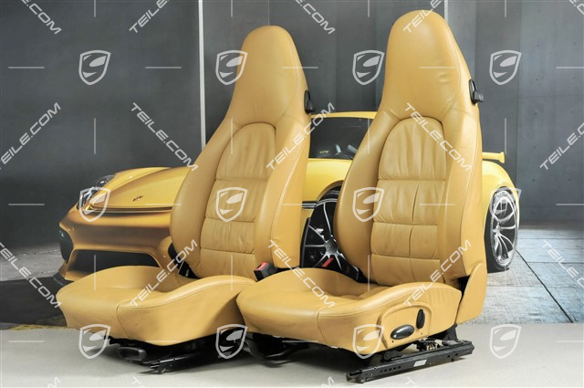 Sitze, manual einstellbar, Leder, Savannabeige, Raffleder, Satz (L+R)