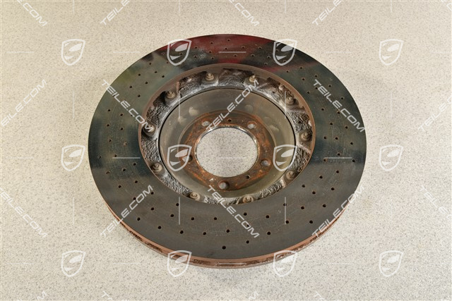 PCCB Ceramic brake disc, 991.2 C2 / C2S / C4 / C4S / 991.1 Turbo / 991.2 Turbo, damaged, R