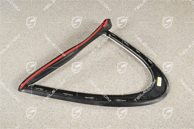 Moulding, Side window, Rear, Aluminium, L