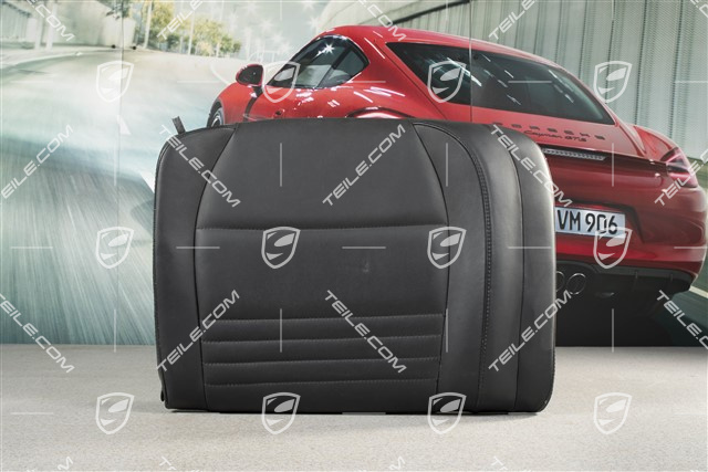 Back seat backrest, leather, black, Coupe, Turbo, R