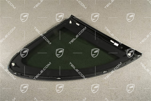 Side window with moulding, aluminium package Chrom look, Dark tinted, R