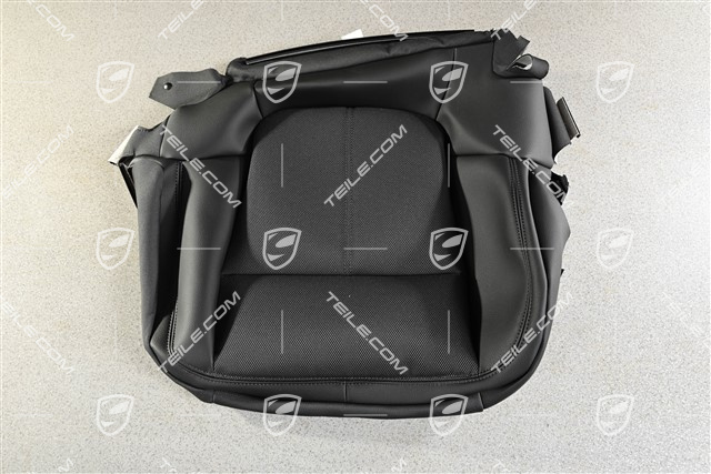 Cover for cushion, leather, Black, L