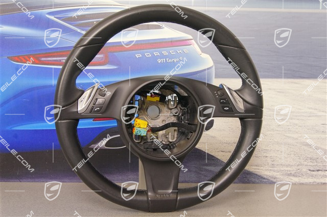 Multifunction steering wheel, PDK, Smooth Leather, Black Multifunction steering wheel, PDK, Smooth Leather, Black