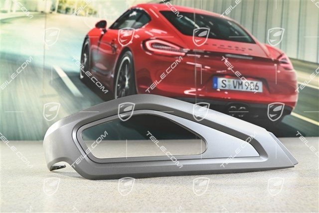 Cover panel, front seat, Dark silver, L