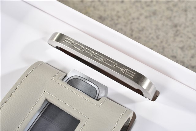 Key Case / Key pouch, leather, Chalk