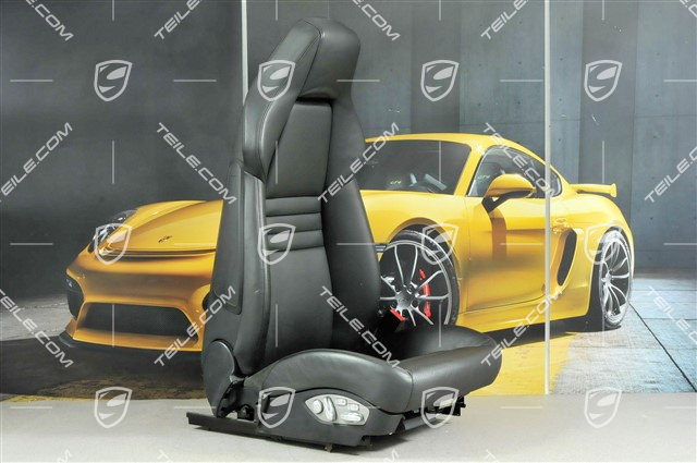 Sportsitz, el. einstellbar, Leder, Schwarz, R
