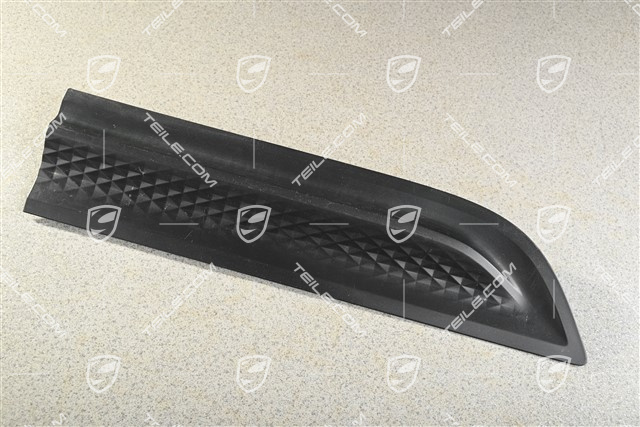 Rear door cover / trim, Matt black, R
