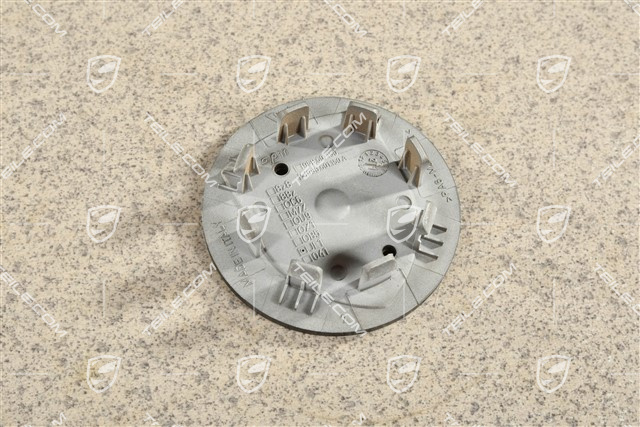 Hub cap, concave, coloured crest, black mat